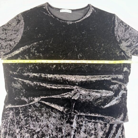 R. Vivimos Black Velvet T-Shirt Dress - Size 2XL - Picture 4 of 6
